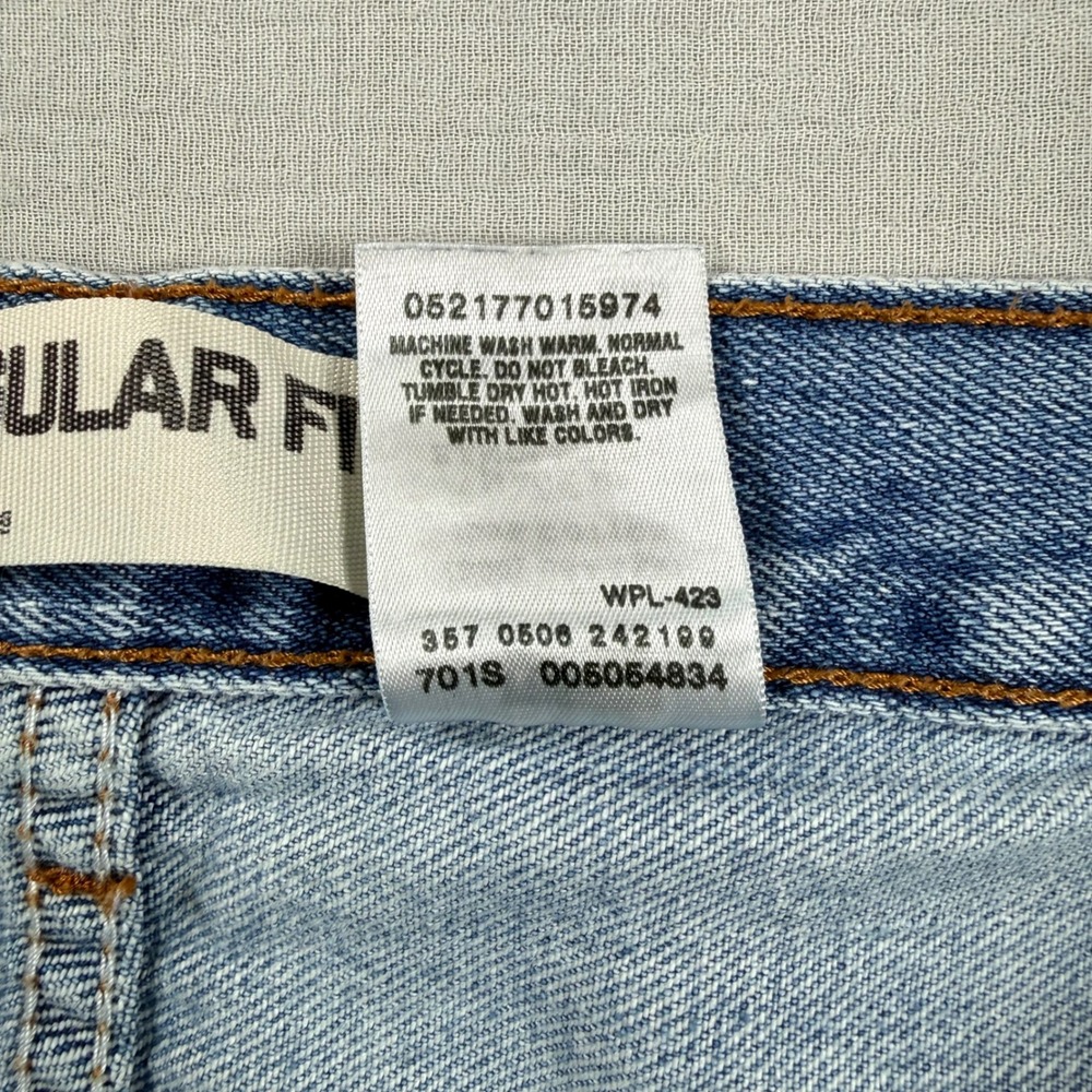 Y2K‎ Levis 505 Jeans Mens 42x30 (38x28) Light Wash Blue Denim Straight Relaxed - Picture 8 of 8
